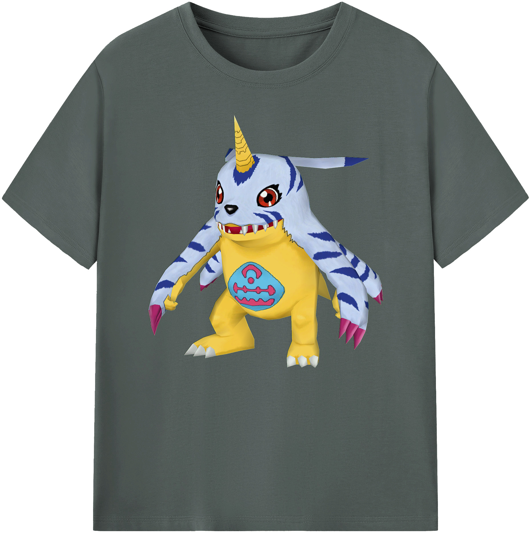 （画像用） Digimon デジタルモンスター/デジモン 綿100％ メンズ半袖Tシャツ｜肌触りやわらか＆通気性